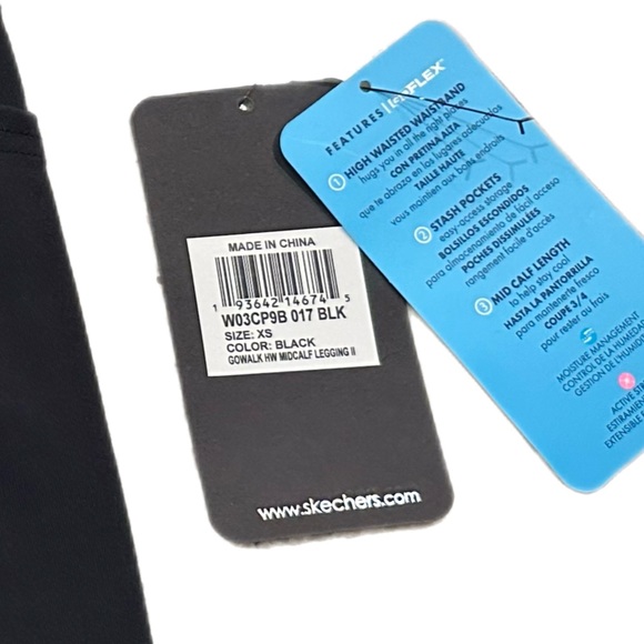 Skechers Black Mid Calf Leggings - NWT - Picture 6 of 7